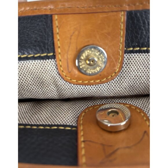 Dooney & Bourke Black Florentine Leather Convertible Shopper Tote Handbag Purse - Picture 10 of 14